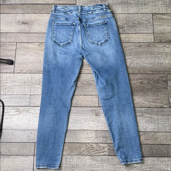 KanCan Mid-Rise Ankle Skinny Blue Distressed Jeans - Picture 2 of 9